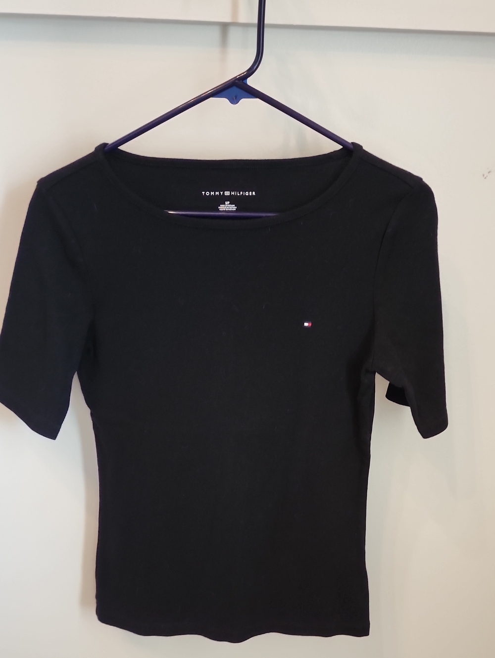 Tommy Hilfiger Black Short Sleeve Crew Neck Tee